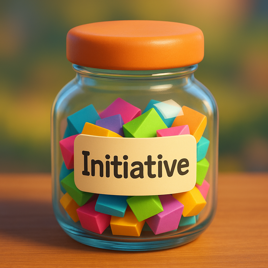 Initiative Jar Game for kids, a TinyTales Land character trait activity for ages 3 to 10.