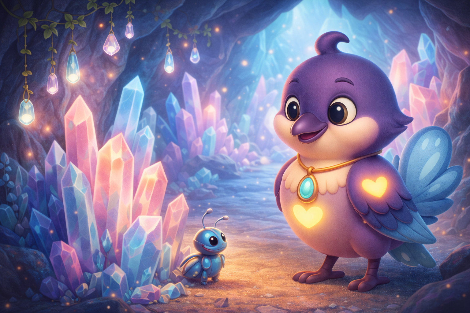 Illustration for Mira and the Gentle Echo, a TinyTales Land story about empathy