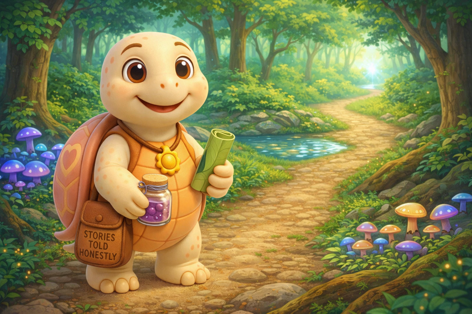 Illustration for Lumi and the Listening Trail, a TinyTales Land story about honesty