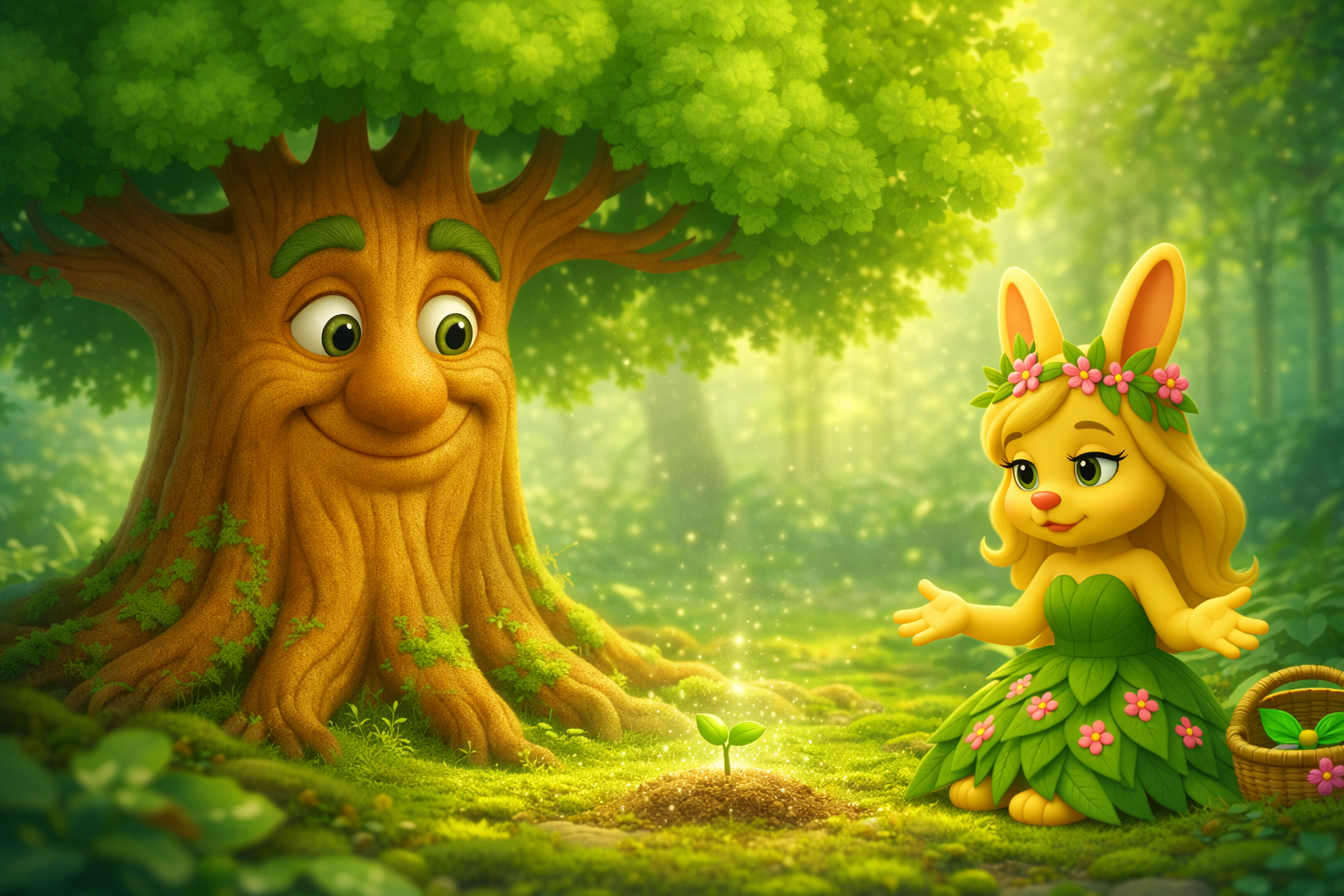 Illustration for Alderwise and the Gift of Patience, a TinyTales Land story about patience