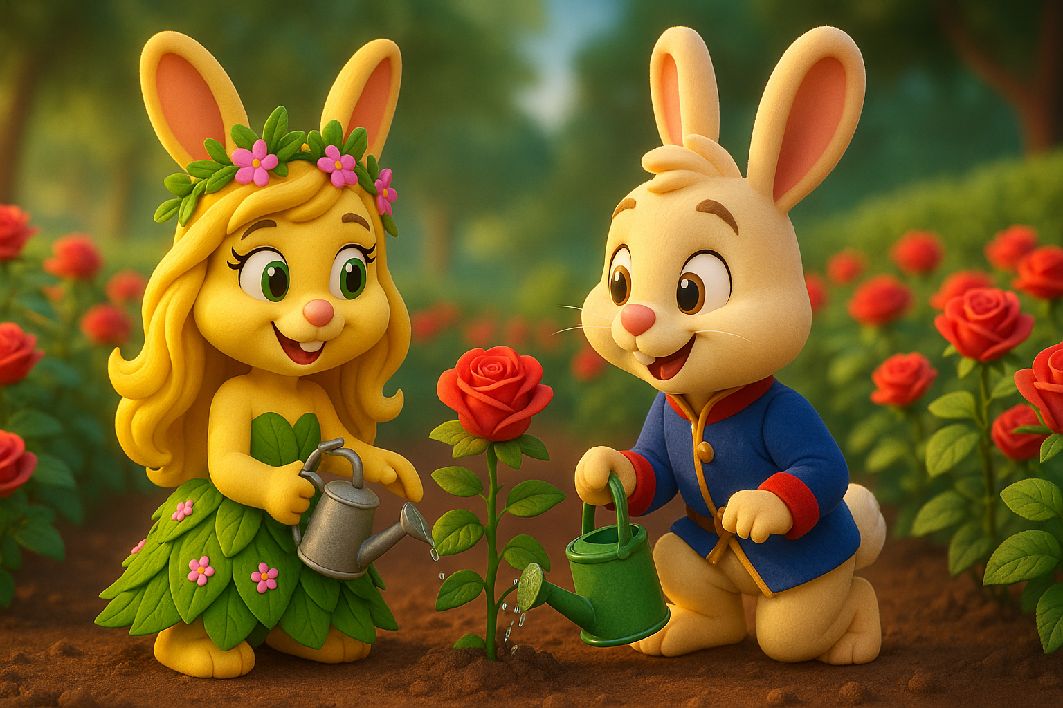 Illustration for Leafy and the Garden Prince, a TinyTales Land story about kindness