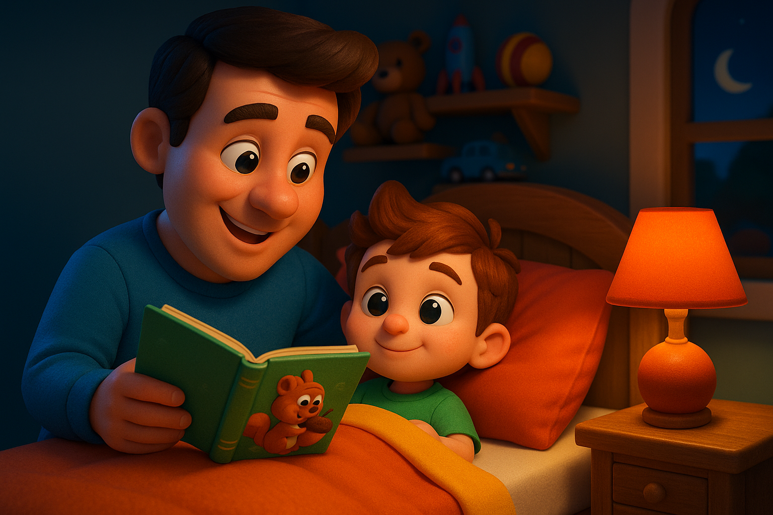 Illustration for A Bedtime Thanks, a TinyTales Land story about gratitude