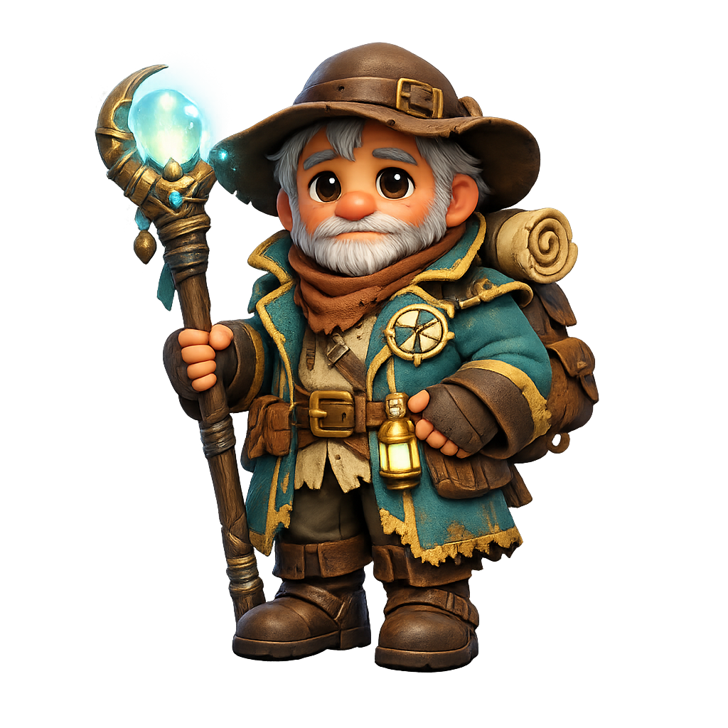The mysterious Last Waykeeper holding a softly glowing route staff