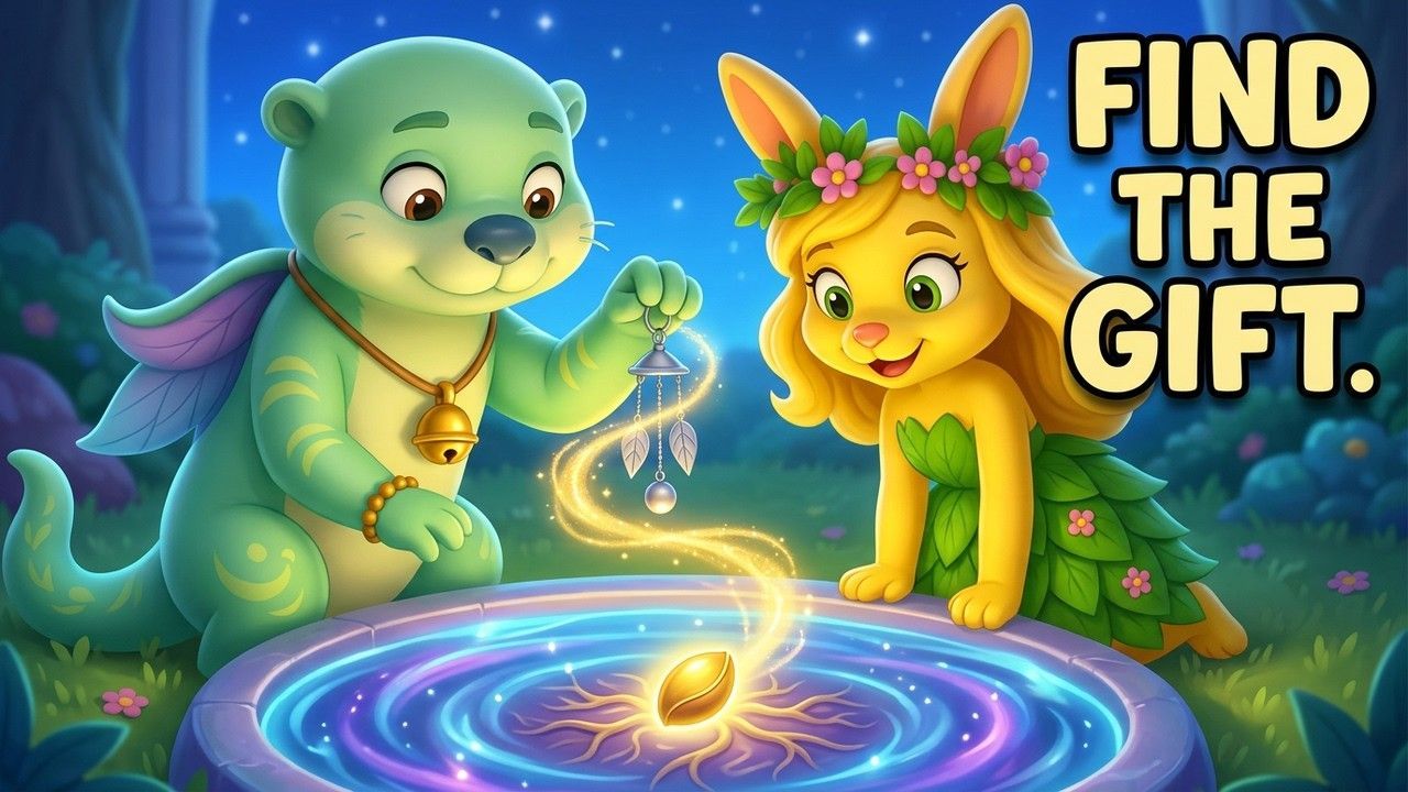 YouTube thumbnail for The Gift No One Saw, a TinyTales Nightfall bedtime story for kids.