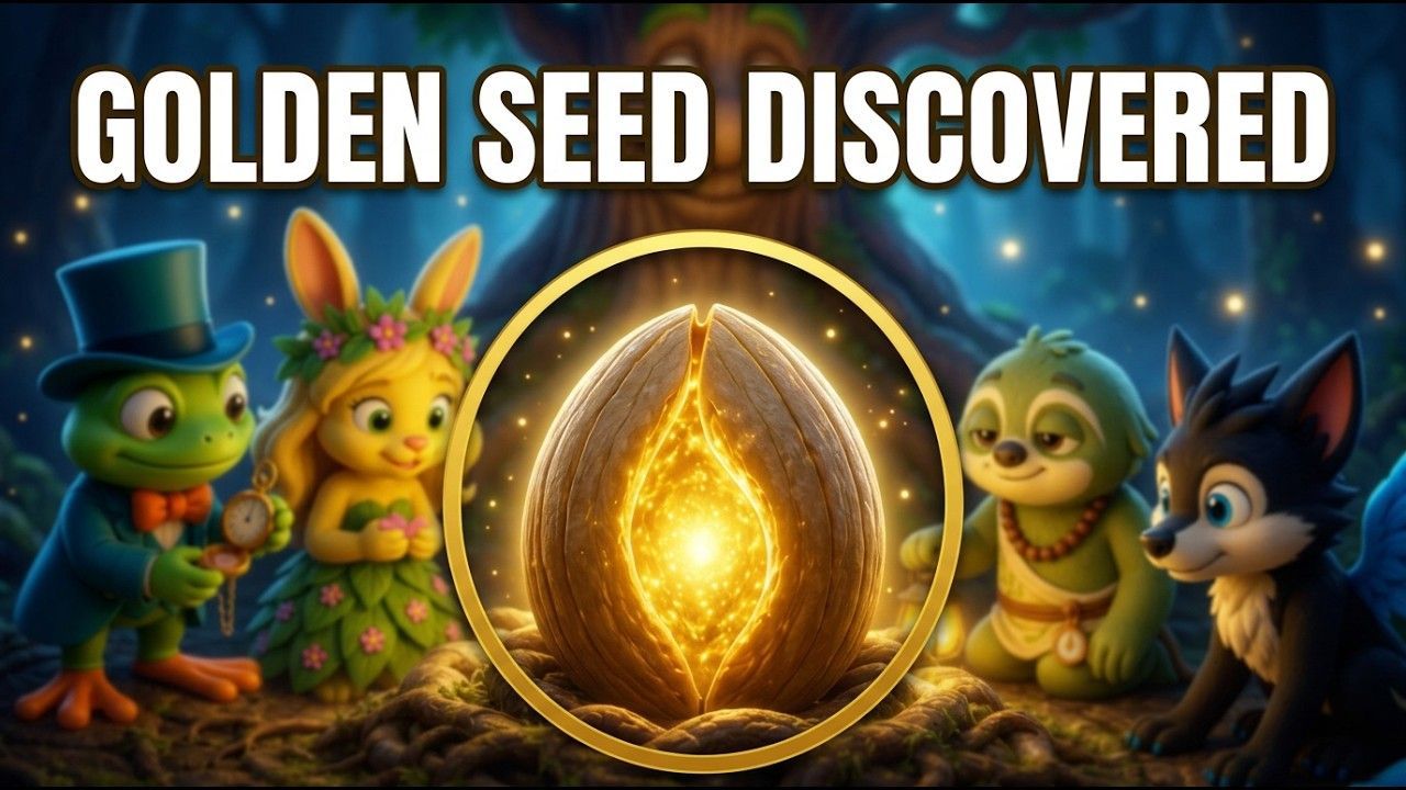 YouTube thumbnail for Lost in Wonder, a TinyTales Nightfall bedtime story for kids.