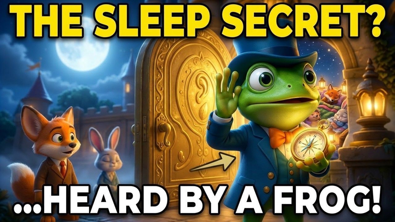 YouTube thumbnail for The Frog Who Finally Felt Heard, a TinyTales Nightfall bedtime story for kids.