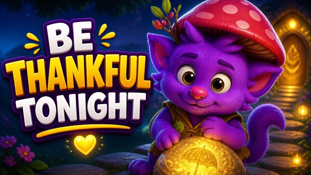 YouTube thumbnail for She Forgot to Be Thankful, a TinyTales Nightfall bedtime story for kids.