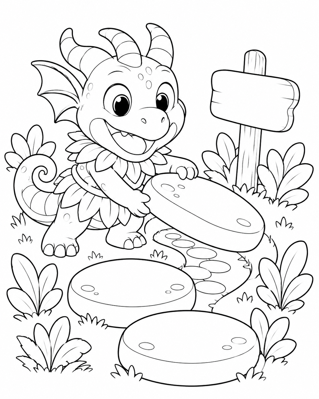 Thumbnail for Flexi Finds Another Way, a TinyTales Land adaptability coloring activity.