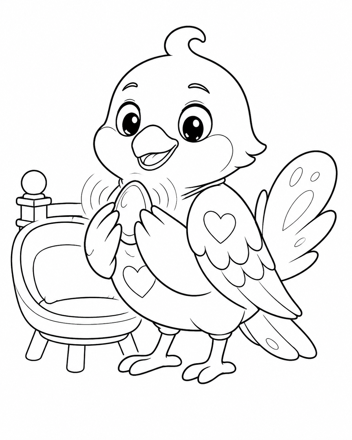 Thumbnail for Mira Hears the Quiet Feeling, a TinyTales Land empathy coloring activity.