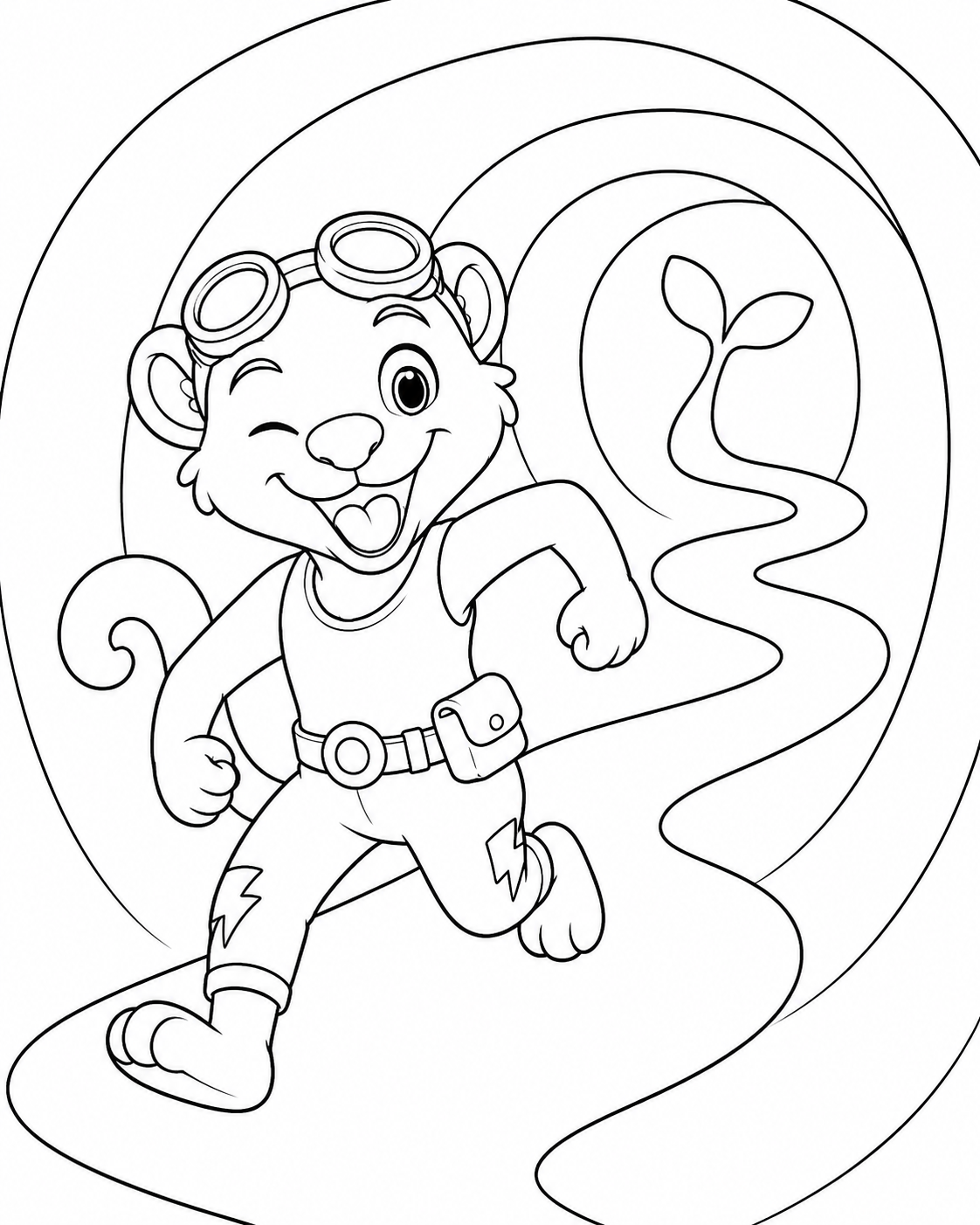 Thumbnail for Noodle Follows the Bendy Map, a TinyTales Land flexibility coloring activity.