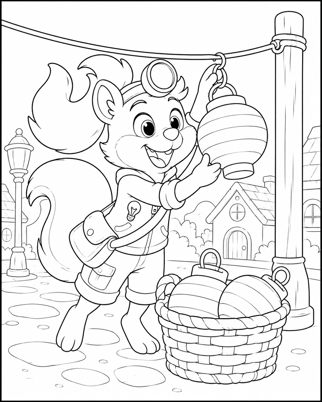 Thumbnail for Tilda Starts the Lantern Line, a TinyTales Land initiative coloring activity.
