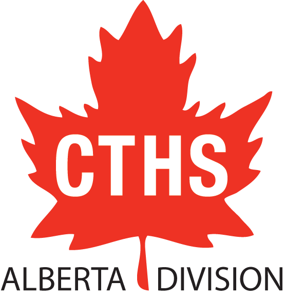 Red maple leaf logo with CTHS in white and Alberta Division below