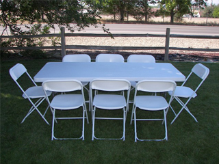 6 Foot Rectangular Table and Chairs