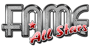 FMF All Stars logo with silver metallic letters and red script accents