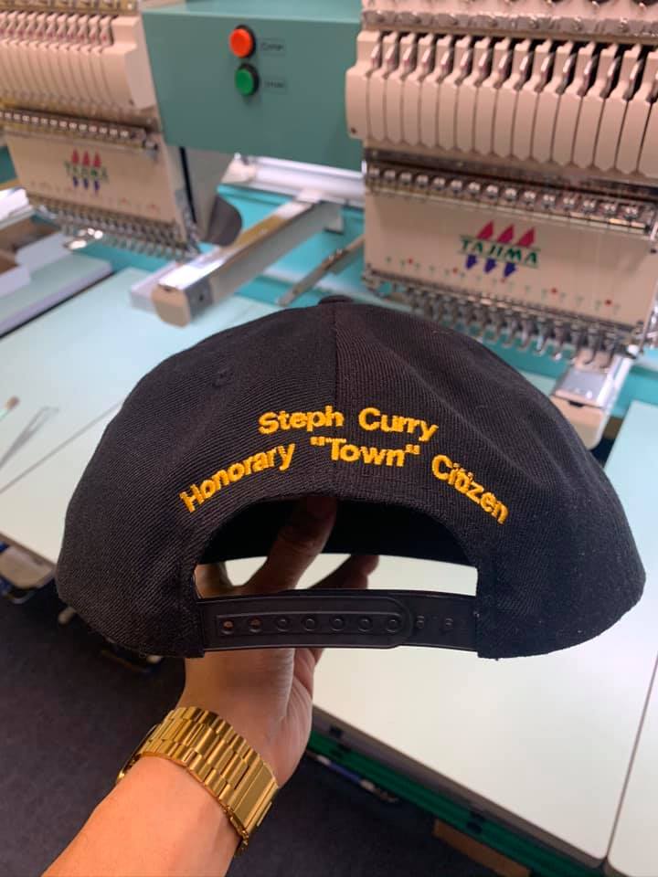 Embroidered backside of hat