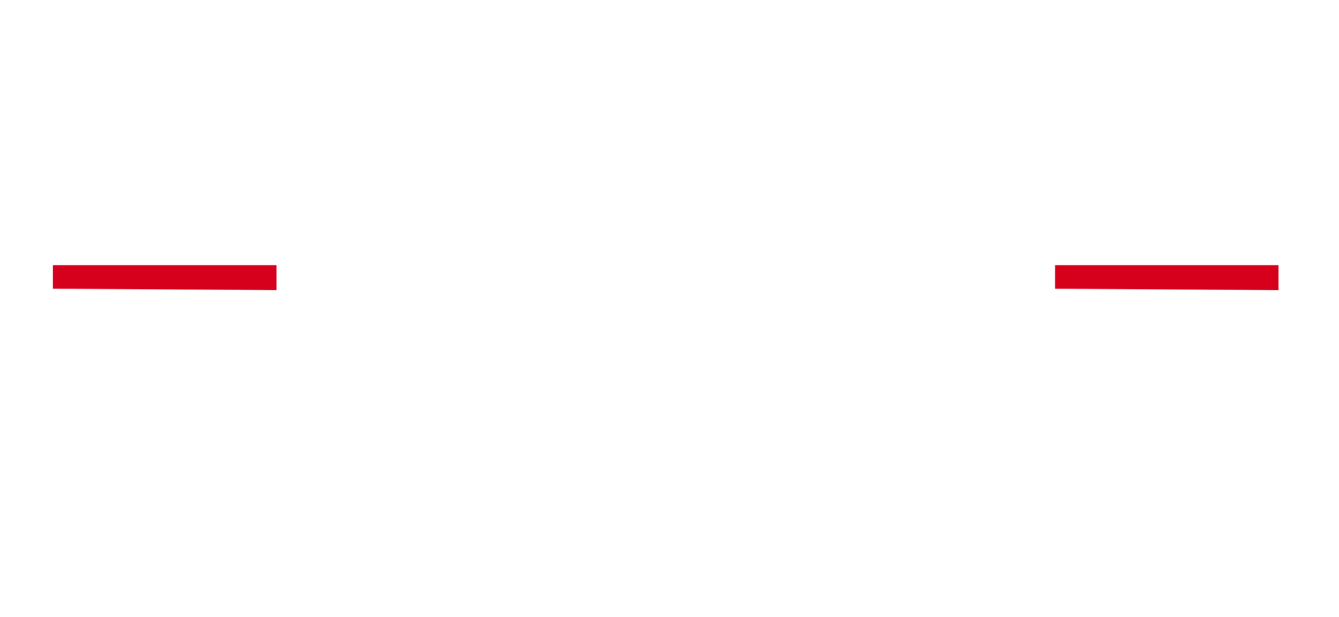 Two short red horizontal lines on a white background, one near the left edge and one near the right edge