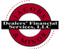 Logo for Jacobs & Minor, Dealers' Financial Services, L.L.C. Red and black circular design on a white background.