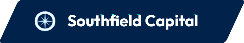 Southfield Capital logo with a compass rose symbol and text on a dark blue shape.