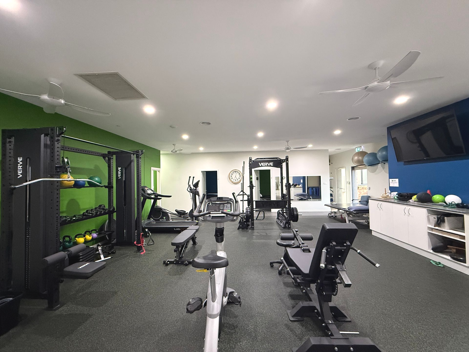Gym Interior With Exercise Equipments — Goulburn Physiotherapy Centre in Goulburn, NSW