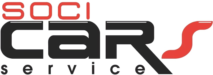 Logo di SOCI CAR Service in rosso, nero e grigio con la scritta stilizzata "CAR".