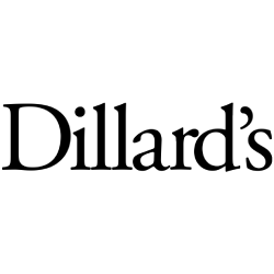 A black and white logo for dillard 's on a white background.