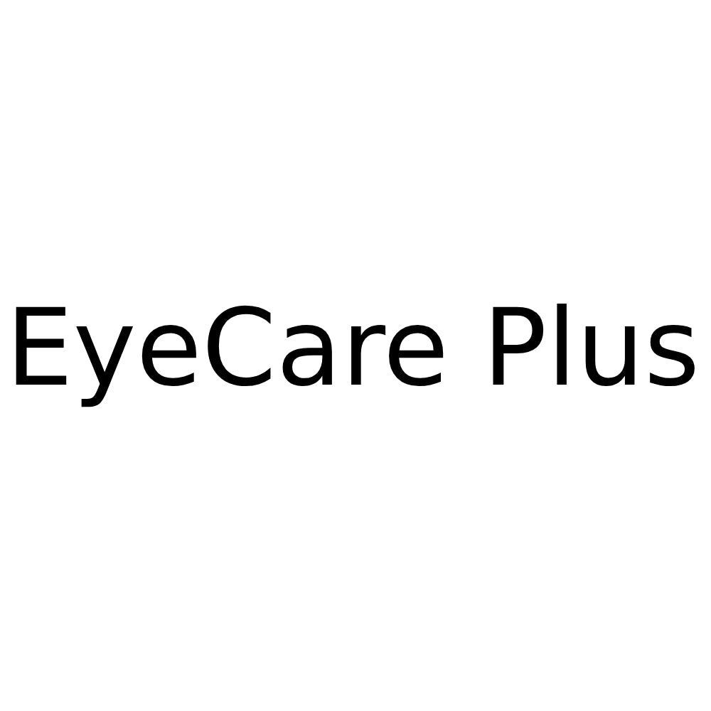 The logo for eyecare plus is on a white background.