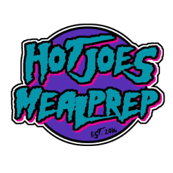 A logo for hot joes meal prep that was created in 2016