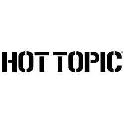 Hot Topic logo in bold black text on a white background