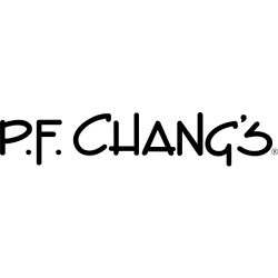 A black and white logo for p.f. chang 's on a white background.