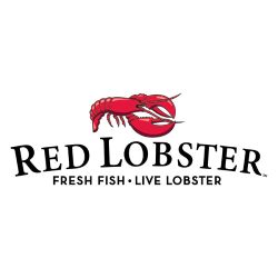 The logo for red lobster fresh fish live lobster.
