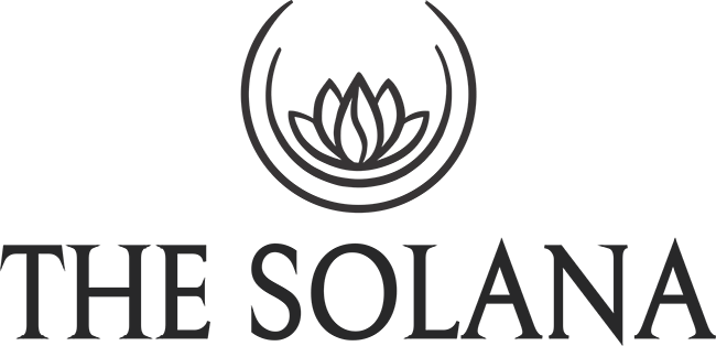 The Solana logo with a stylized lotus above the wordmark