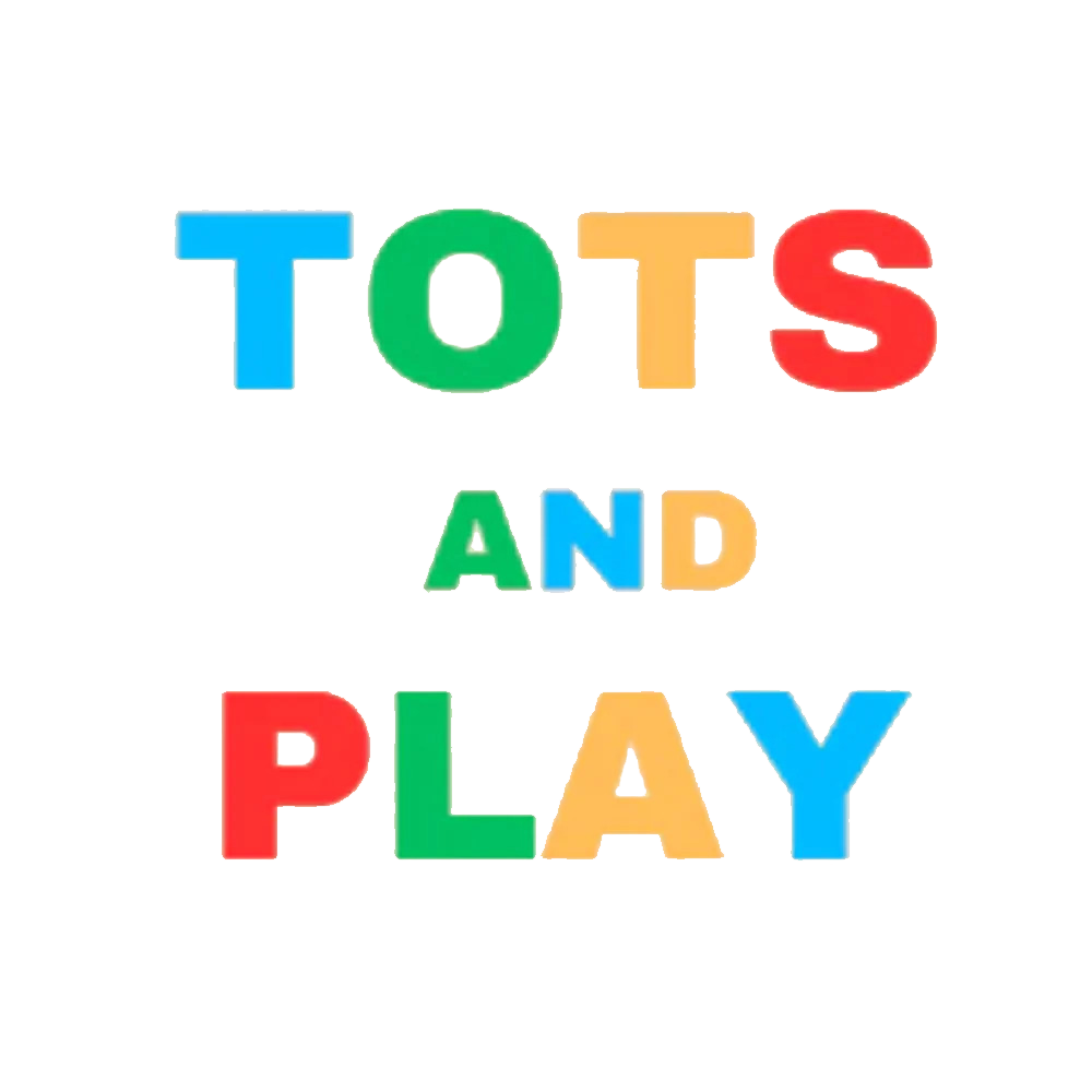 A colorful sign that says tots and play