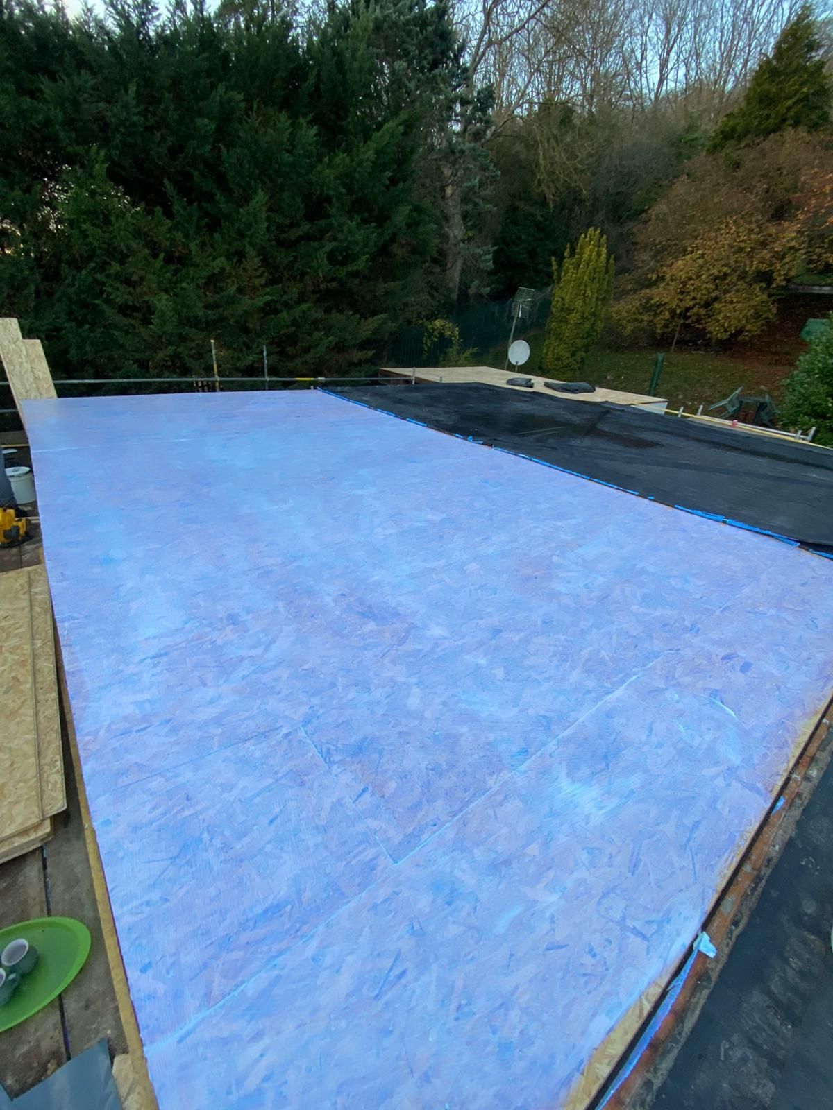 Roofing felt on a flat roof in High Wycombe