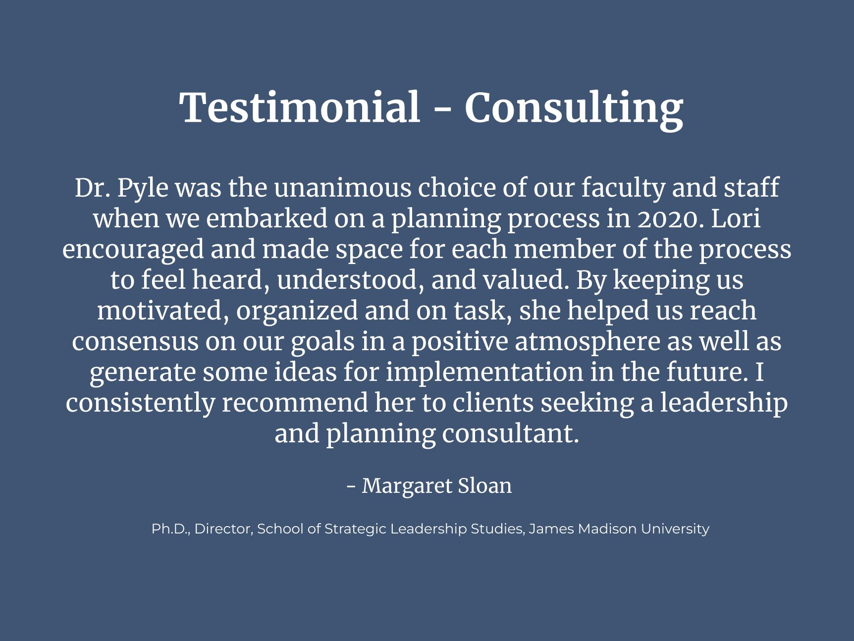 Consulting Testimonial