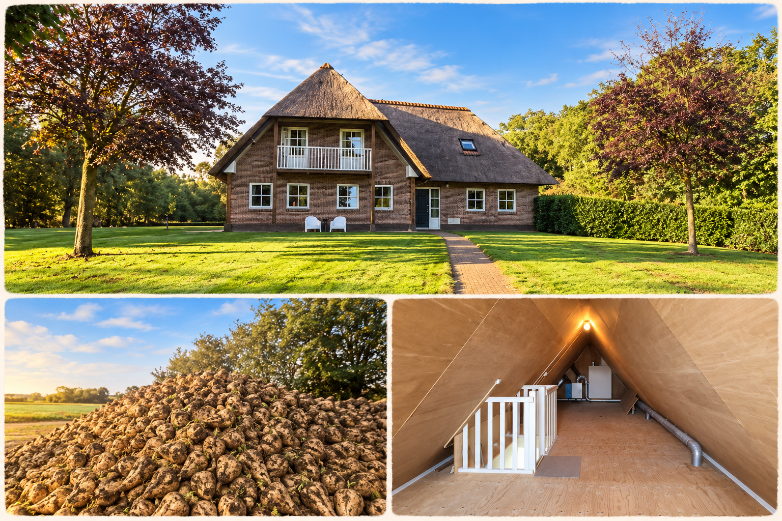 Huis, zolder, suikerbieten