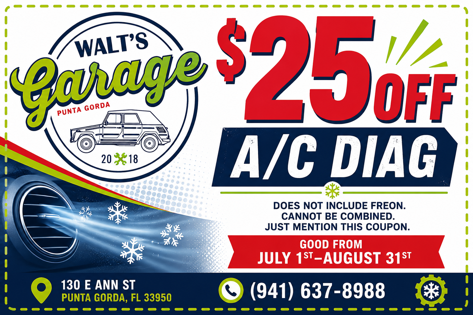 Coupon | Walt's Garage