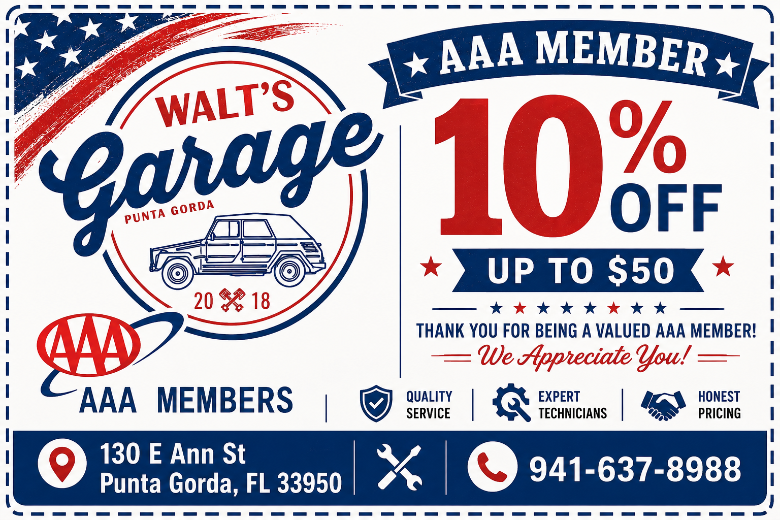 Coupon | Walt's Garage