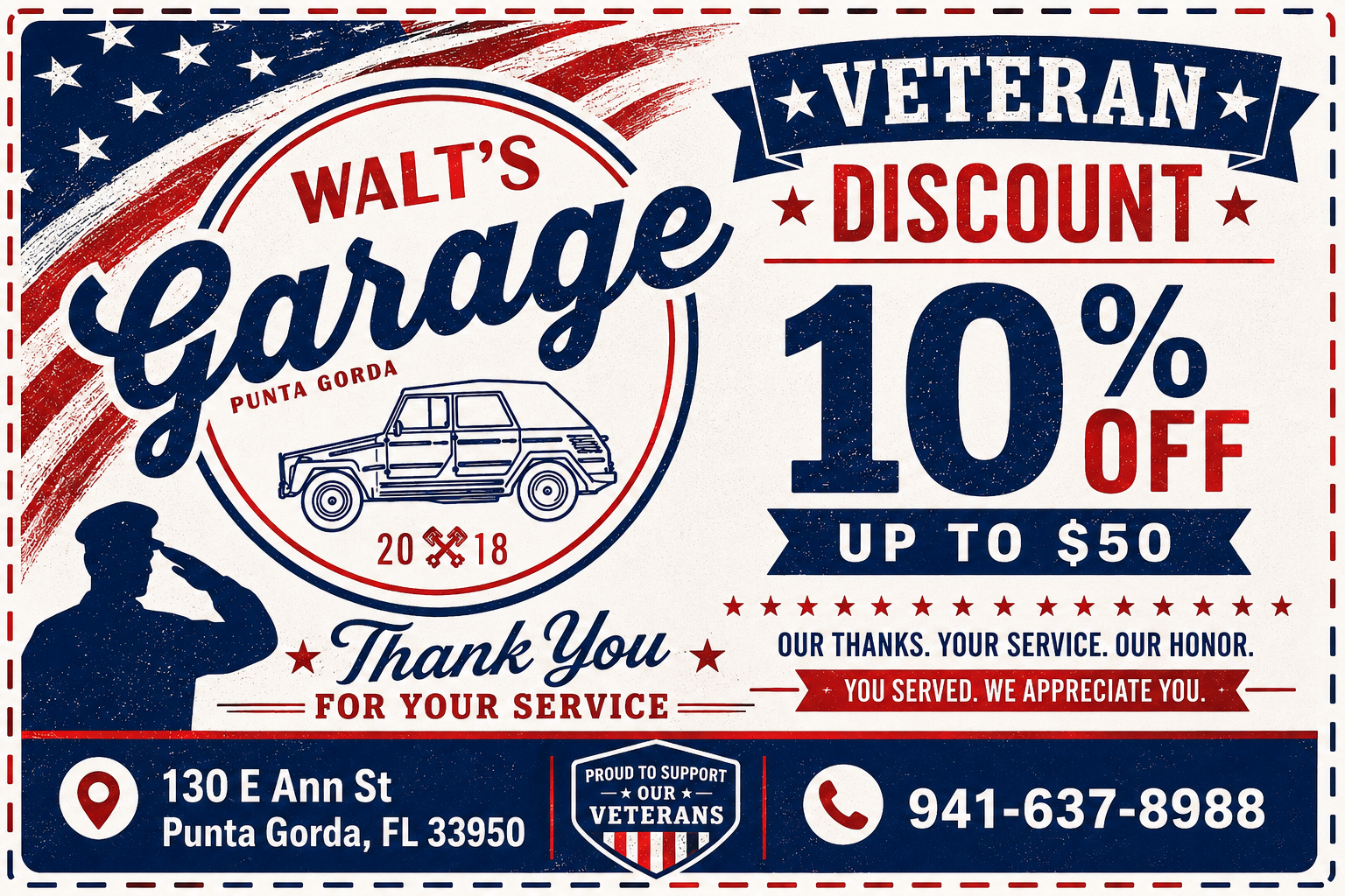 Coupon | Walt's Garage