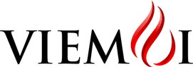 Un logo pour vienoi avec une flamme rouge au milieu