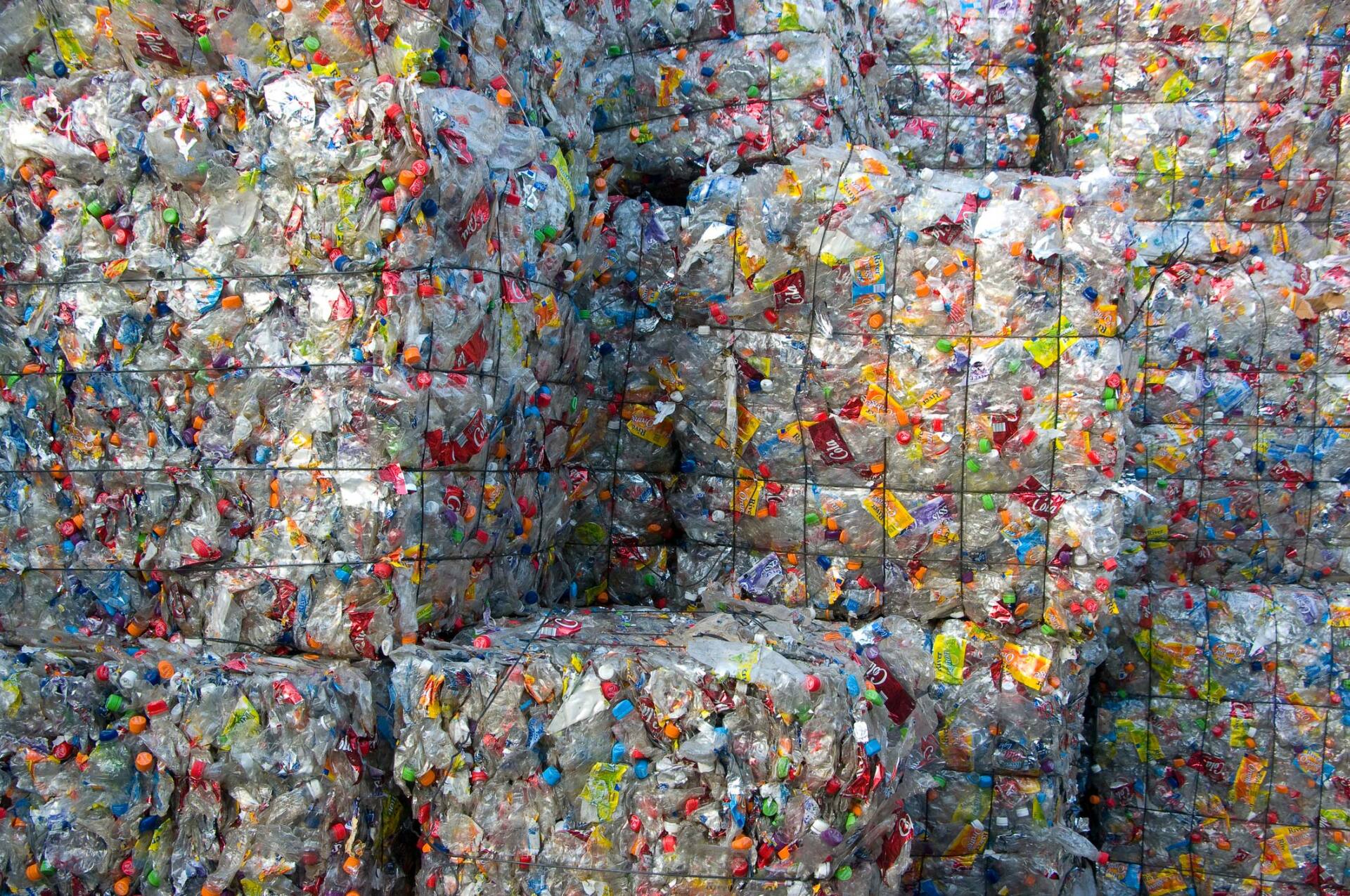 Plastic Bottles in Recycling Plant — Galion, OH — Innovative Recycling