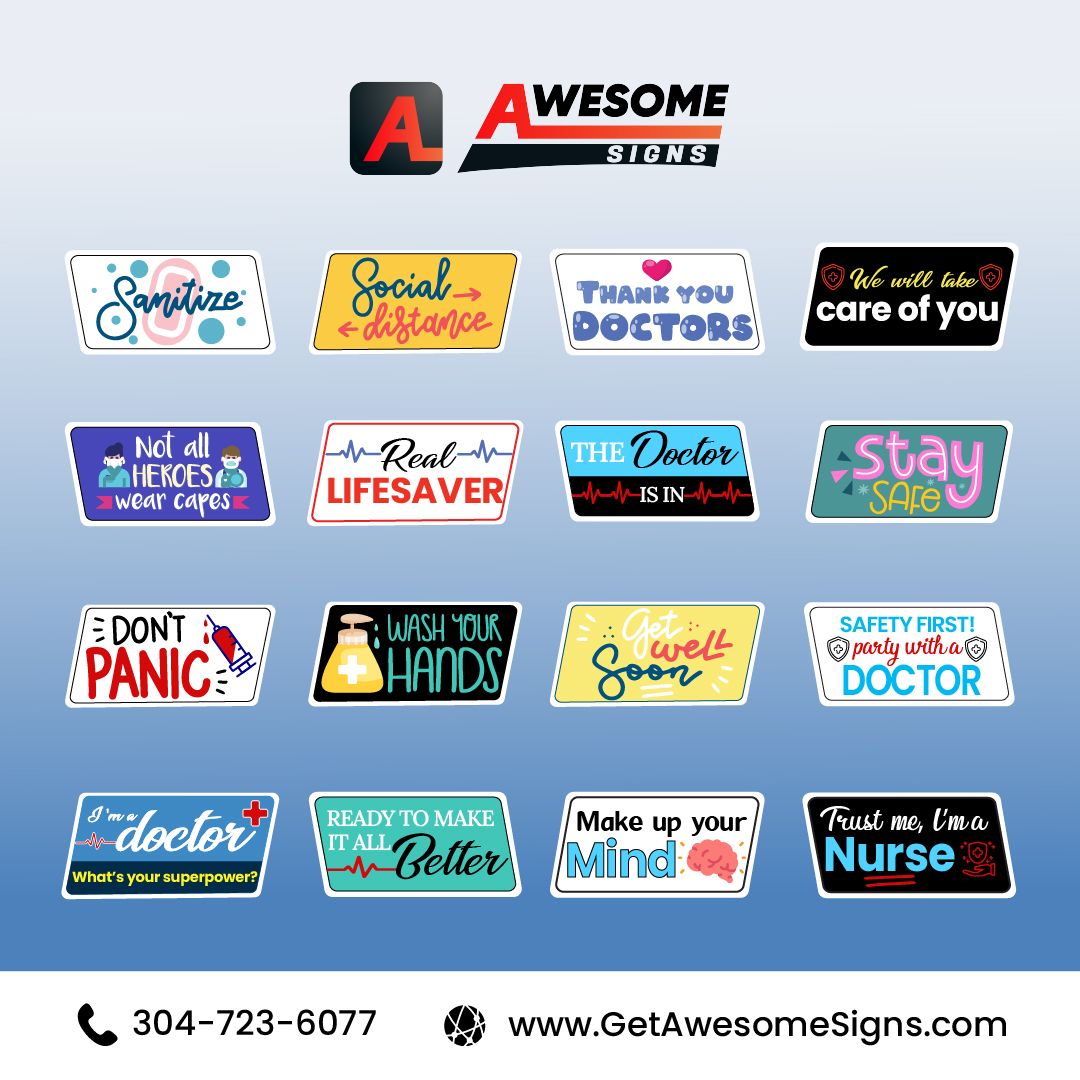 Doctors & Nurses photo Booth prop signs