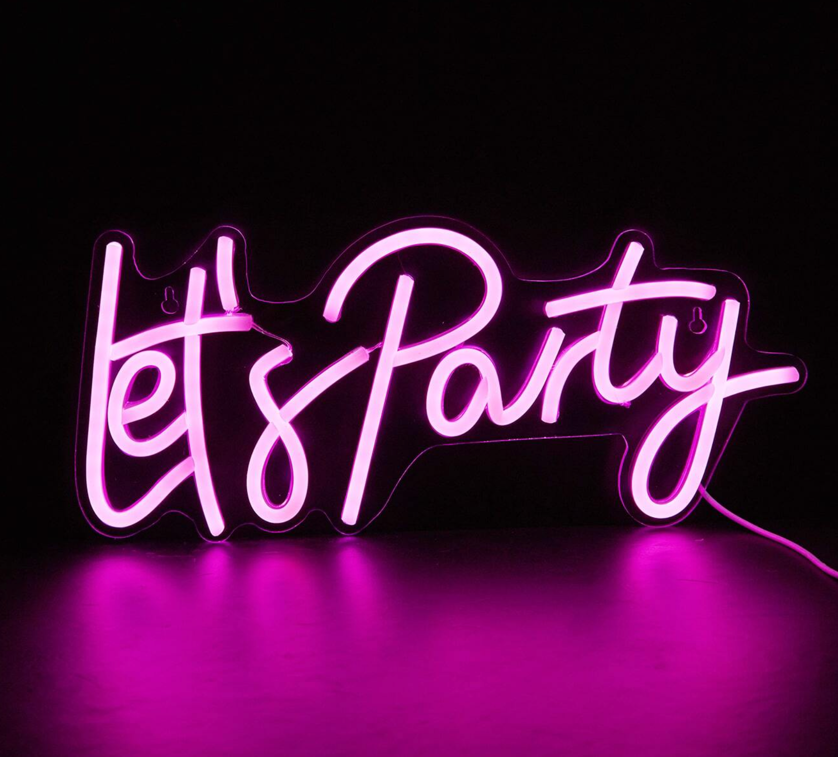 Let's Party Led Neon Sign For Bedroom Wall Decoration, Festival Party Wedding Decor