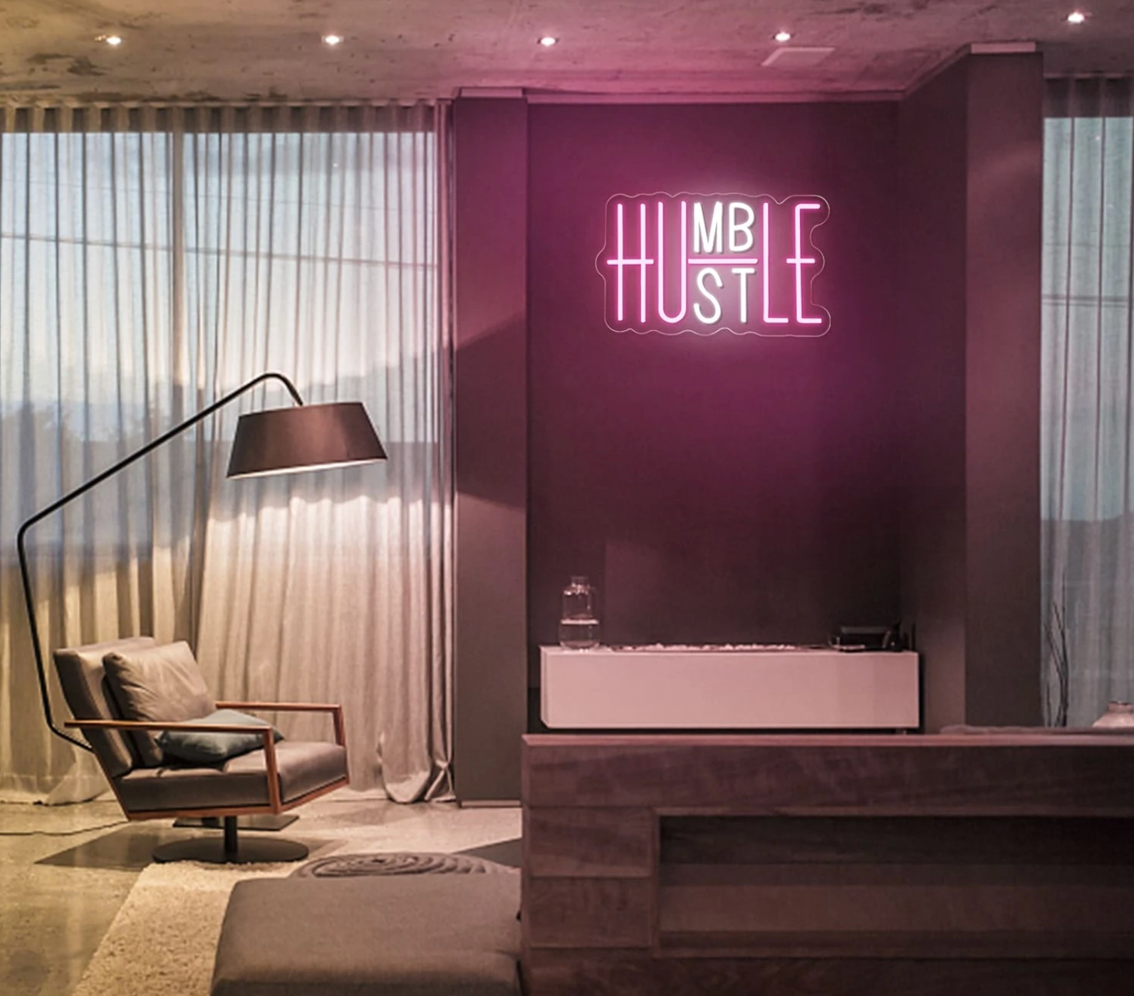 Hustle/ Humble LED Neon Sign