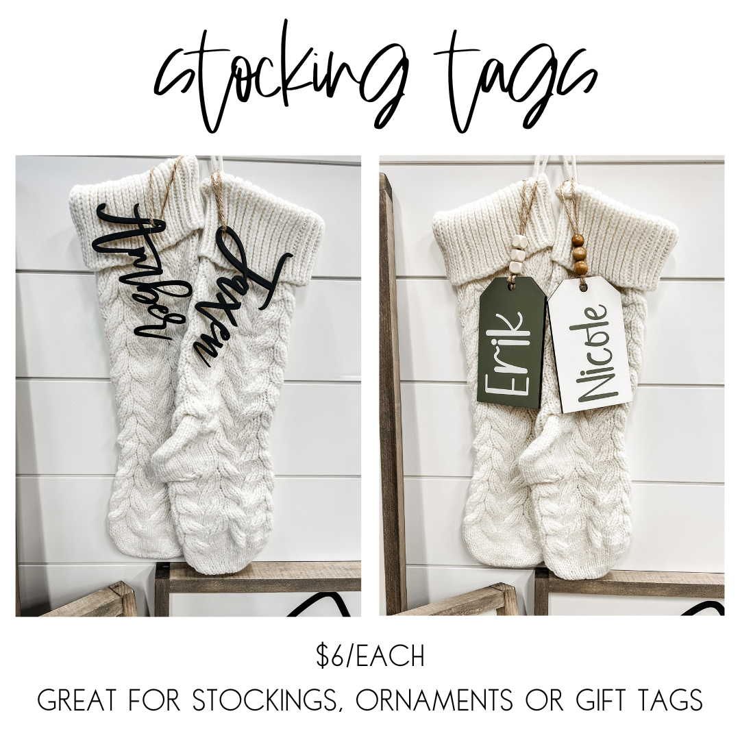 These stocking tags are great for stockings , ornaments or gift tags.