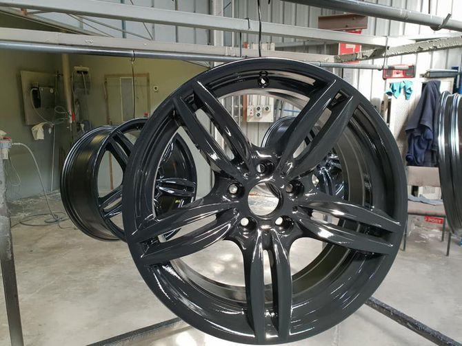 Wheel Powder Coated With Gray — SPW Engineering & Powdercoating In Ballarat, VIC