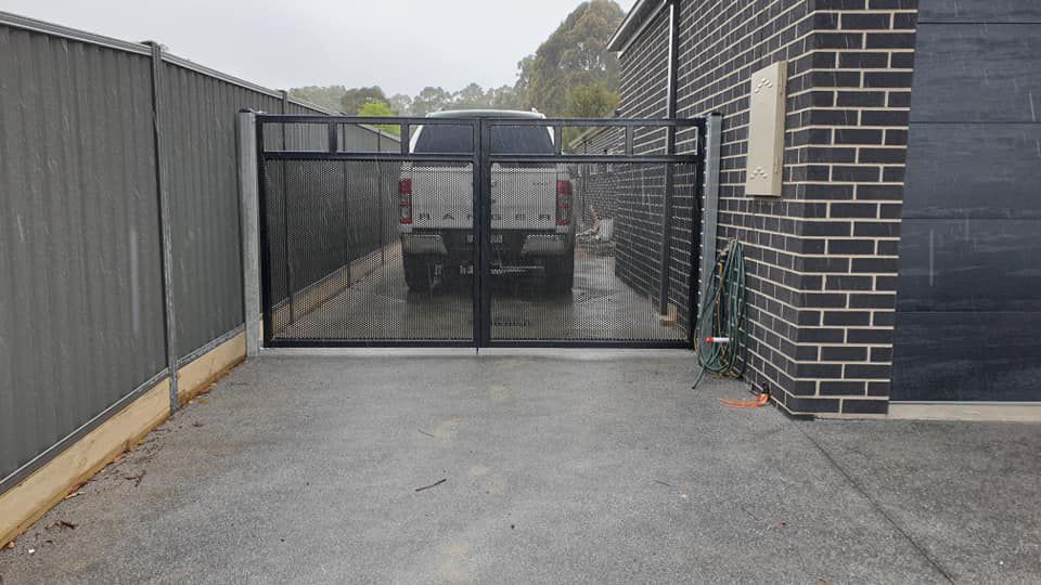 Ranger Truck Parked In A Driveway Behind A Gate — SPW Engineering & Powdercoating In Ballarat, VIC