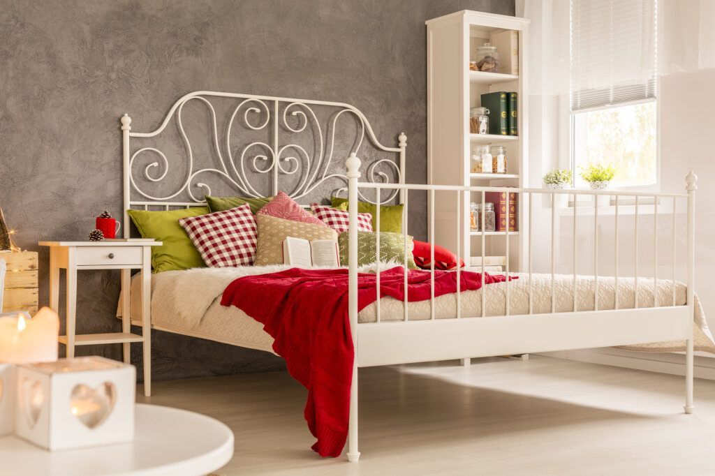 Iron Bed With Decorative Headboard — SPW Engineering & Powdercoating In Ballarat, VIC