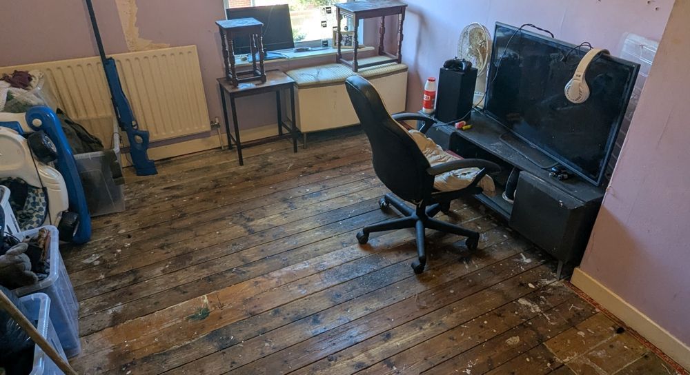 bedroom after clean up
