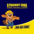 Straight Edge Siding, Fencing & Decks ad with cartoon beaver mascot and phone number 806-663-6888