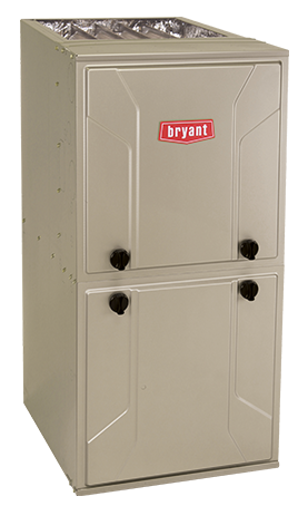 A bryant air conditioner is shown on a white background.